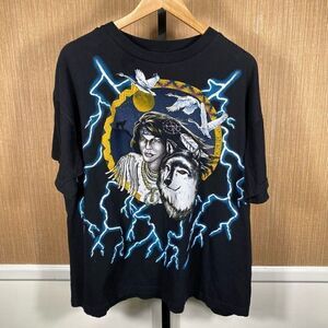Caribbean Dream Men's 90s American Thunder Indian Eagle Lightning T-Shirt XL
